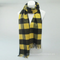 Spring arrival yellow grid scarf shawl